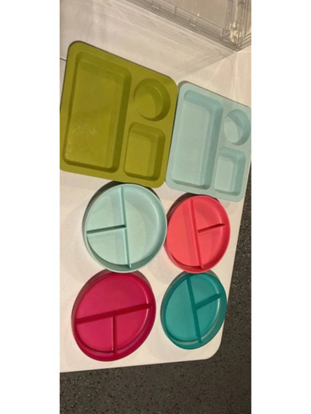 Colorful Divided Plates and Trays